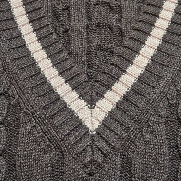 Aritzia Sunday Best Winston 3D look Sweater Vest Preppy Academia Merino Wool - Picture 6 of 15